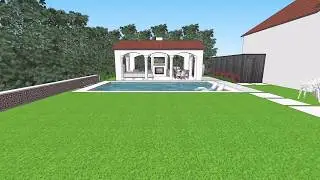 University Park Texas - Modern Mediterranean Swimming Pool and Cabana Concept