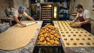 Old Bakery Potato Masala Puffs Making in Bulk | Traditional Indian Bakery Process