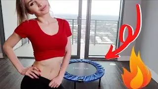 LOSE BELLY FAT on a rebounder in 10 min | EASY | Fat burning