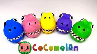 cocomelon dinosaur plaster clay cracking 코코멜론공룡 석고 점토부수기ASMR