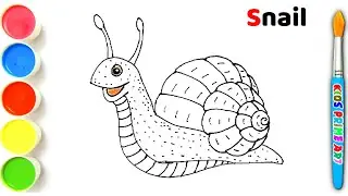 Snail Drawing for kids।  Seashell । Conch Shell । 2minutes Drawing  #shell #snailshell