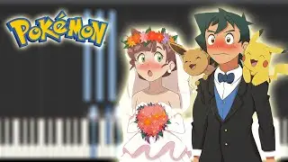 Pokemon - Pallet Town - WEDDING | Instrumental Piano Tutorial / Partitura / Karaoke / MIDI