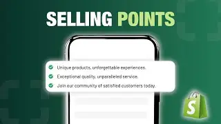 Selling Points | Shopify Sales Trick 2025