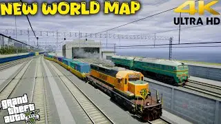 BNSF Freight Train Journey in GTA V | Full New Map Rail Route Gameplay