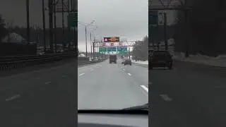 Москва. Шоссе Новая Рига. Район Истры. Январь 2023. Russian. Moscow. The roads. January 2023