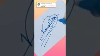 💟Подпишитесь на Love Sign| ✔Vanshika| ✍️Как написать мой знак #подпись #автограф #шорты #youtubeshorts