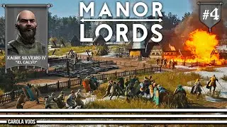 NOS INTENTAN INVADIR #4 🏰 MANOR LORDS ⚔️ Gameplay Español (Ep. anteriores en el canal principal)