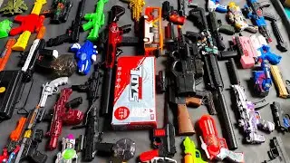 65 AK47,Sniper rifle,ShotGUN,NERF,waterGUN,Glock pistol,AWM,M16,Revolver,MesinGun