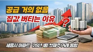 세종시 아파트 26년도 전망 1월 첫째주 시장 분석