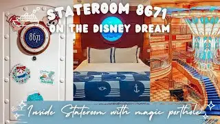 Каюта Disney Dream Stateroom 8671. Экскурсия по внутренней каюте с волшебным иллюминатором. Реком...