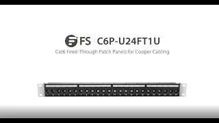 Cat6 Feed-Through Patch Panels for Copper Cabling | FS