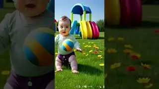 Baby playing ball#ai #trending #cutebaby #funny #love #virtualreality