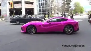 World's First CHROME PINK Ferrari F12 Berlinetta