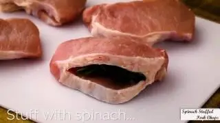 Gouda and Spinach Stuffed Pork Chops