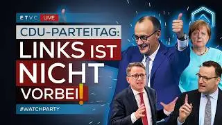 🟥 CDU - PARTEITAG: Kommt MERKEL? 😱 Oder, GEHT MERZ? 🏳️&zwj;🌈🥳 | #WATCHPARTY