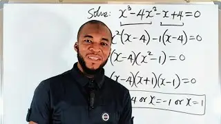 Factoring by grouping | solution to a cubic equation