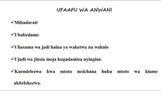 Uchambuzi wa Nguu za Jadi //  Ufaafu wa Anwani//Mwongozo wa Nguu za Jadi