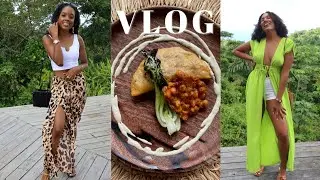 VLOG| Stush IN The Bush, Jamaica| 8 course meal experience!| GabxCaroline