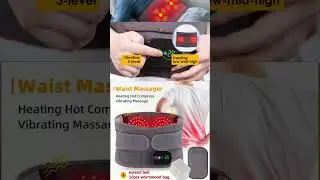 Electric Heating Waist Massager Support Belt Vibration Hot Compress Brace Belt Back Relax 3 Gear
