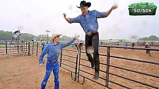 Man vs 3 Bulls &ndash; $50,000 Challenge!! (Insane)