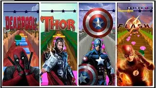 dead pool - thor - capitan america - the flash. coffin dance tiles hop. #18