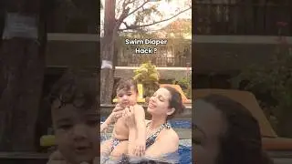 Swim diaper hack for pool day with baby #swimdiaper #babyswimwear #swimmingdiapers #clothdiapers