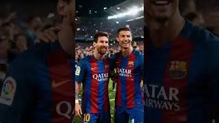 Two GOATs  One Team. #messi #ronaldo #football #goat #legend #shorts #viral #whatif #earth #ai