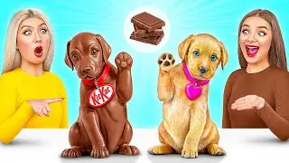 Real Food vs Chocolate Food Challenge | Funny Kitchen Hacks by TeenDO Challenge