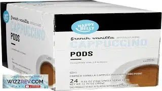 Amazon Brand Happy Belly Cappuccino Coffee Pods Light Roast Compatible