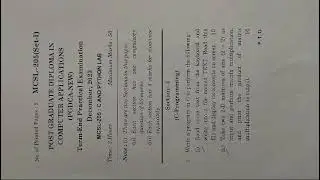 mcsl205 ignou paper  2023 december (c and python)