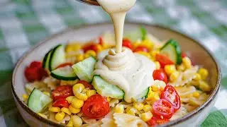 Das ist der leckerste Nudelsalat den ich je gegessen habe!