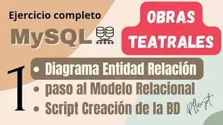 Ejemplo completo Base de Datos. Ejercicio Obras Teatrales. DER 🔥②BD02
