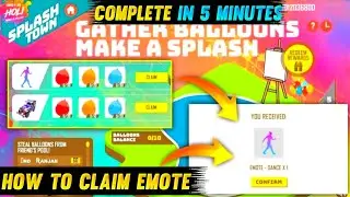 Complete Gather Balloons Make a Splash Event Free Fire | Balloon Splash Event Emote not Receive😓