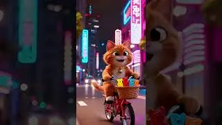Funny Cat&rsquo;s Gummy Bear Car Ride 🍬🚗  Cute Cat Cartoon Story #shortsviral#art #cat