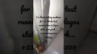 How we test run ice block making machine for 100 blocks, 14 hours blocking here in lagos 09075868309