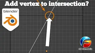 how to add a vertex at an intersection in Blender | Blender modeling tutorials 