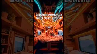 Секретное оружие Micro Camper: Подождите, пока не увидите ПОТОЛОК! #diycamper #camperbuild #vanco...