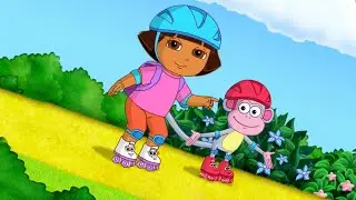 cartoon drawing Dora buji | Dora buji enjoy skating