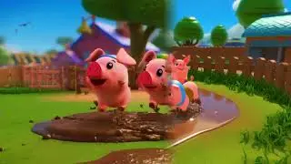 🐷💦 Cerditos en el lodo | Canciones infantiles 🎶 M&uacute;sica para ni&ntilde;os