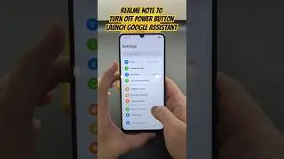 Realme Note 70 Turn off Power Button Launch Google Assistant
