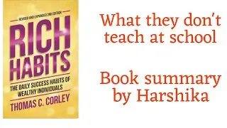 Rich Habits by Thomas C. Corley #audiobook #book summary #book