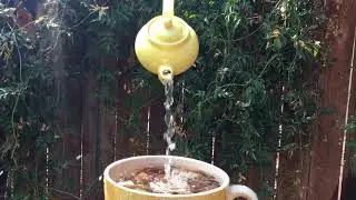 DIY English breakfast tea floating teapot fountain!