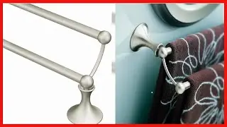 Moen DN7722BN Lounge Collection 24-Inch Bathroom Double-Towel Bar, Brushed Nickel