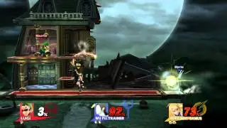 Super Smash Bros. U - Customized 3 Player Battle at Luigi's Mansion