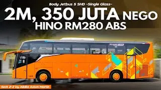 Harga 2 Milyar, 350 Juta Nego : Big Bus Hino RM280 ABS Body Jetbus 5 SHD Adiputro Seat 2-2 Alldila