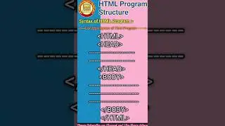 Structure of HTML Program ll About Html Program ll #shorts #ytshorts #trending #html
