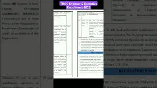 THDC Engineer & Executive Recruitment 2025 #thdc