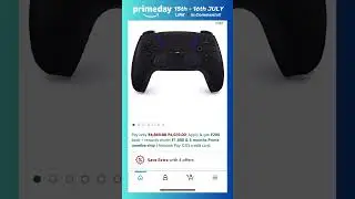 PS5 Black DualSense at Dis% #AmazonPrimeDaySale #ps5restockindia #ps5india