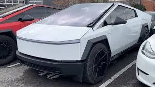 White Tesla Cybertruck (Foundation Series) Walkaround &ndash; First Look at the Sleek New Color!