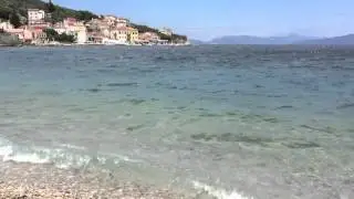 Pebble beach in Valun, Croatia